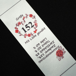 Girlish care tag DE - size 152 - 4 pcs set
