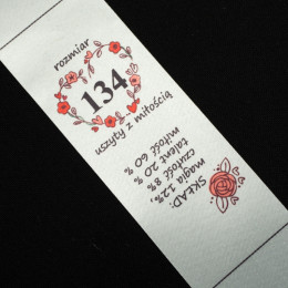 Girlish care tag - size 134 - 4 pcs set