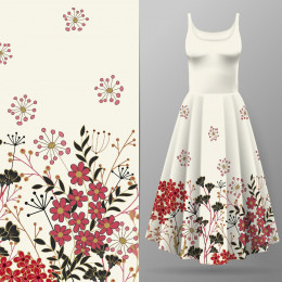 FLOWERS (pattern no. 9) / ecru - dress panel 