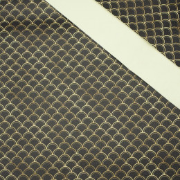GOLDEN FISH SCALES (46 cm x 50 cm) - thick pressed leatherette