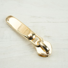 Slider for zipper tape 5mm extra shine - gold