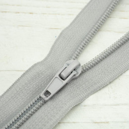 Coil zipper 30cm Open-end - light grey