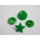 Fasteners KAM stars 12 mm green 10 sets