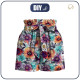 PAPERBAG SHORTS - WATER-COLOR FLOWERS pat. 6 - sewing set XS