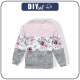 CHILDREN'S (NOE) SWEATSHIRT - WATERCOLOR BOUQUET Pat. 2 / STRIPES - sewing set