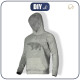 MEN’S HOODIE (COLORADO) - GEOMETRIC BEAR (ADVENTURE)  / melange light grey - sewing set 