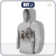 MEN’S HOODIE (COLORADO) - BE BEAUTIFUL (BE YOURSELF) / melange light grey - sewing set 