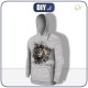 MEN’S HOODIE (COLORADO) -  BE BRAVE (BE YOURSELF) / melange light grey - sewing set 