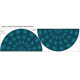 LACE BUTTERFLIES / blue - circle skirt panel 