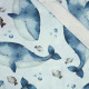 BLUE WHALES (THE WORLD OF THE OCEAN) / CAMOUFLAGE pat. 2 (light blue) - single jersey with elastane 