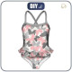 Girl's swimsuit - BUTTERFLIES PINK 134-140