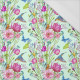 MINI KINGFISHERS AND BUTTERFLIES (KINGFISHERS IN THE MEADOW) / mint - single jersey with elastane 