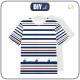 KID’S T-SHIRT -  SHIPS / stripes (marine) - single jersey 