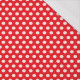 WHITE DOTS / red - single jersey with elastane 