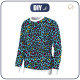 WOMEN'S SWEATSHIRT (HANA) BASIC - NEON LEOPARD PAT. 3 - sewing set