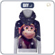 HYDROPHOBIC HOODIE UNISEX - ANIMATED MONKEY - sewing set