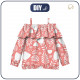 Bardot neckline blouse (VIKI) - FOLKLORE PAT. 2 - sewing set