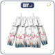 Bardot neckline blouse (VIKI) - FLOWERS (pattern no. 4) / white - sewing set