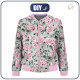 WOMEN’S BOMBER JACKET (KAMA) - PINK PEONIES pat. 4 - sewing set