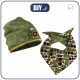 KID'S CAP AND SCARF (CLASSIC) - TRACTORS / green - sewing set