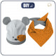KID'S CAP AND SCARF (TEDDY) - DOGGIE - sewing set