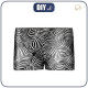 Boy's swim trunks - ZEBRA LEAVES - sewing set
