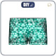 Boy's swim trunks - SMALL TRIANGLES / green  - sewing set