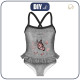 Girl's swimsuit - ALWAYS BEAUTIFUL (GLITTER BUTTERFLIES) / ACID WASH GREY