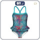 Girl's swimsuit - BRAID / rainbow - 146-152