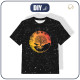 KID’S T-SHIRT - TYRANNOSAUR (TREE) / black - single jersey ITY