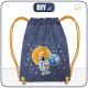 GYM BAG - ASTRONAUT (SPACE EXPEDITION) / ACID WASH DARK BLUE - sewing set