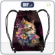 GYM BAG - WATERCOLOR CAT PAT. 2 - sewing set