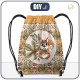 GYM BAG - SQUIRRELS AND LEAVES pat. 2 (AUTUMN IN THE FOREST) - sewing set