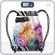 GYM BAG - ZEBRA (rainbow) / Choice of sizes