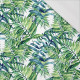 MINI LEAVES AND INSECTS PAT. 6 (TROPICAL NATURE) / white - single jersey with elastane 