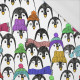 PENGUINS IN SCARVES - single jersey with elastane 