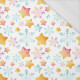 COLORFUL STARS AND SNOWFLAKES (CHRISTMAS PENGUINS) - single jersey with elastane 