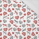 HEARTS / MINI VICHY GRID (CHECK AND ROSES) - single jersey with elastane 