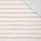 STRIPES - ECRU AND LIGHT PINK (BIRDS IN LOVE) - single jersey with elastane 