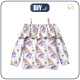 Bardot neckline blouse (VIKI) - FAIRY WORLD pat.14 (UNICORN) - sewing set