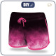 Women’s boardshorts - SPECKS (fuchsia) / black - sewing set