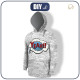 MEN’S HOODIE (COLORADO) - COMIC BOOK / yeah (blue - red) - sewing set 