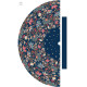 FLOWERS (pattern no. 2) / dark blue - skirt panel 