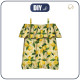 Bardot neckline blouse (SARA) -  LEMON wz.2  - sewing set