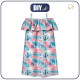 Bardot neckline dress (LILI) - MARINE WZ. 5 - sewing set
