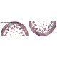 BUTTERFLIES (pattern no. 1 pink) / white - circle skirt panel 