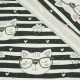 CATS IN GLASSES / grey - single jersey with elastane TE210