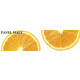 ORANGE / white - circle skirt panel