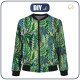 WOMEN’S BOMBER JACKET (KAMA) - GREEN JUNGLE pat. 1 (VINTAGE) - sewing set L