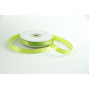 Satin Polka dot Ribbon width 12 mm GREEN, PISTACHIO